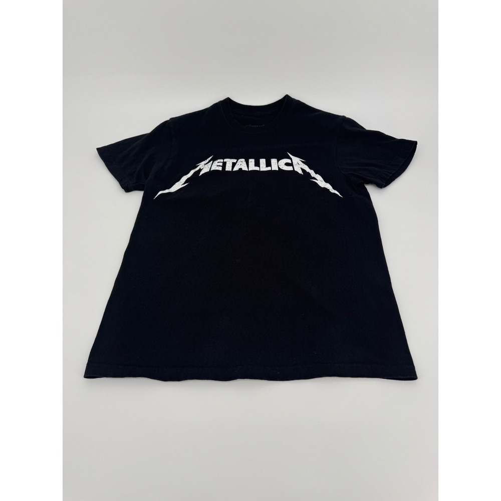 Metallica Band Logo Graphic T-Shirt Mens Small Black Short Sleeve Cotton Tee